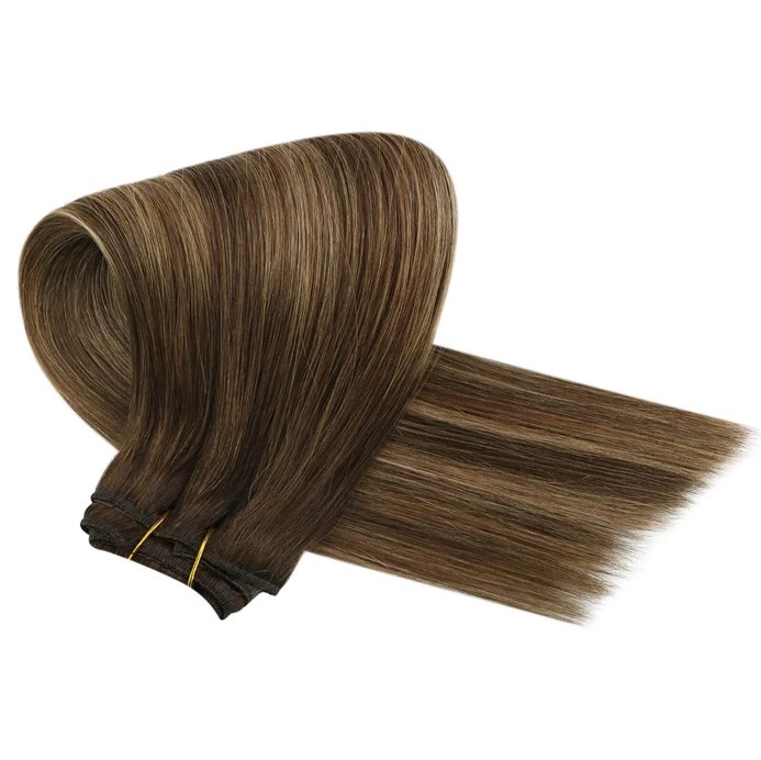 Top Quality Invisible Weft Clip in Hair Extensions Russian Remy Seamless Clip in Hair Extension